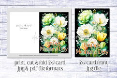 Mother&#039;s Day Card, Watercolor Floral Printable Card, c7 Product Image 3