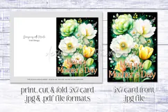 Mother's Day Card, Watercolor Floral Printable Card, c7 Product Image 3