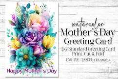 Mother's Day Card, Watercolor Floral Printable Card, c73 Product Image 1