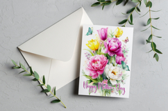 Mother&#039;s Day Card, Watercolor Floral Printable Card, c77 Product Image 3