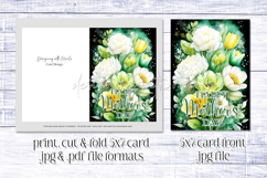 Mother&#039;s Day Card, Watercolor Floral Printable Card, c9 Product Image 3
