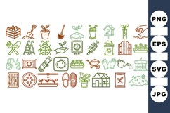 Garden Tools And Plants Clipart Set For Crafts Product Image 1