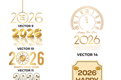 2026 Happy New Year Vector Bundle Product Image 6