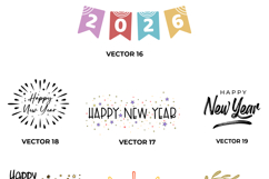 2026 Happy New Year Vector Bundle Product Image 5