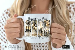 Retro New Year 2025 PNG | New Years PNG Product Image 2