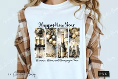Retro New Year 2025 PNG | New Years PNG Product Image 3