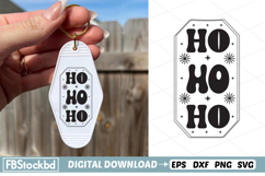 Ho Ho Ho Christmas Keychain SVG, Christmas Keychain SVG, Ho Product Image 1