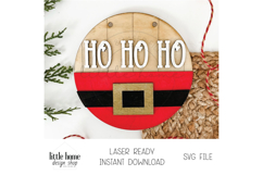 Santa Belly Door Hanger, Ho Ho Ho Door Sign Product Image 1
