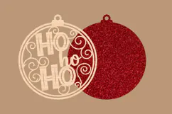 HO HO HO Christmas Ornament SVG Product Image 2