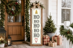 Ho Ho Ho Christmas Porch Sign SVG Cut File Product Image 1