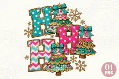 Ho Ho Ho Christmas Tree PNG Product Image 1