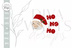 Ho Ho Ho SVG Santa Door Hanger SVG Santa SVG Christmas Door Product Image 2