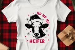 Ho Ho Ho Heifer Christmas Cow SVG | Funny Xmas Design Product Image 3