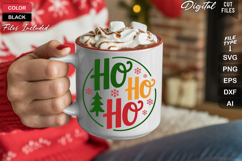 Ho Ho Ho SVG | Christmas Round Sign SVG | Xmas SVG Product Image 5