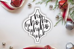 Ho Ho Ho Pattern Arabesque Christmas Ornament