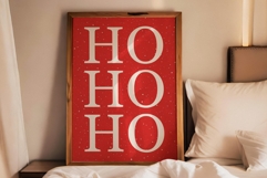 HO HO HO Wall Art - Christmas Red Product Image 1