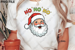Ho Ho Ho Retro Santa Claus Christmas PNG Product Image 2