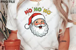 Ho Ho Ho Retro Santa Claus Christmas PNG Product Image 2