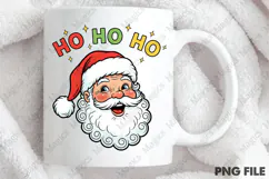 Ho Ho Ho Retro Santa Claus Christmas PNG Product Image 4