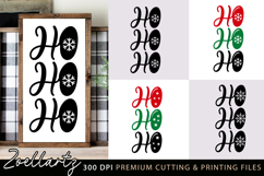 Christmas SVG Cut Files Ho Ho Ho Snowflake Santa Home Sign Product Image 3