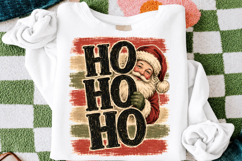 Ho Ho Ho Santa PNG,Vintage Christmas Striped Santa PNG Product Image 3
