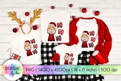 HO HO HO Santa Clause Sublimation | Funny Christmas PNG Product Image 1