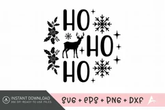 Ho Ho Ho SVG , Christmas Decoration SVG , Festive SVG Product Image 1