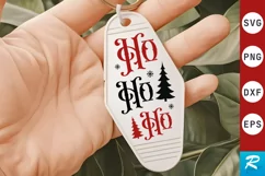 Ho Ho Ho SVG , Christmas Motel Keychain SVG Design Product Image 1