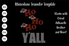 Christmas Holiday Rhinestone SVG Template - Ho Ho Ho Product Image 1