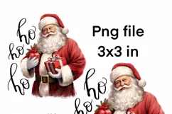 Ho Ho Ho Santa Claus PNG Sublimation Designs Product Image 3
