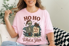Ho Ho Holy Shit What A Year PNG, Vintage Retro Christmas Product Image 4