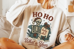 Ho Ho Holy Shit What A Year PNG, Vintage Retro Christmas Product Image 6
