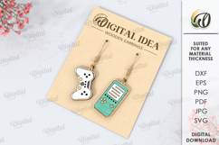 Hobby Drop Earrings Laser Cut . Wooden Earrings SVG Product Image 1