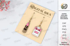 Hobby Drop Earrings Laser Cut . Wooden Earrings SVG Product Image 1