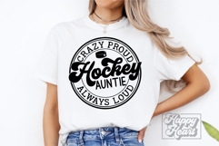 Crazy Proud Always Loud Hockey Auntie Shirt SVG PNG Product Image 2