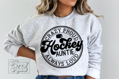 Crazy Proud Always Loud Hockey Auntie Shirt SVG PNG Product Image 3