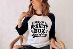 Clean vector cut file with bold varsity font reading a funny hockey phrase, designed for easy cutting with smooth lines and solid shapes for vinyl and sublimation use.