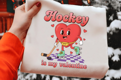 Hockey is My Valentine PNG Sublimation Product Image 2