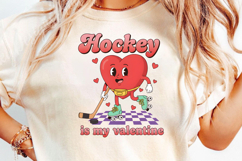 Hockey is My Valentine PNG Sublimation Product Image 3