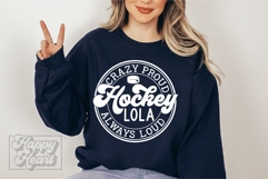 Crazy Proud Always Loud Hockey Lola Shirt SVG PNG Product Image 1