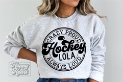Crazy Proud Always Loud Hockey Lola Shirt SVG PNG Product Image 4