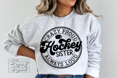 Crazy Proud Always Loud Hockey Sister Shirt SVG PNG Product Image 3