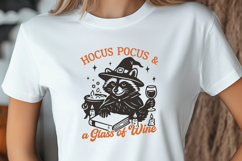 Hocus Pocus and a Glass of Wine SVG PNG, Funny Halloween Product Image 3