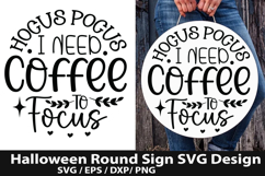 Halloween Round Sign SVG Bundle - Halloween Door Sign Product Image 7