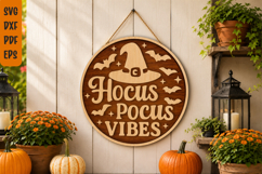 Hocus Pocus Vibes Halloween Sign SVG Product Image 1
