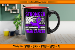 Stronger Than Cancer Awareness Ribbon SVG Product Image 3