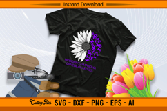 Sunflower Hodgkin’s Lymphoma Awareness SVG Product Image 2