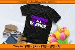 Grandma of a Warrior Hodgkin’s Lymphoma SVG Product Image 2