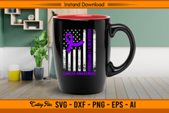 Hodgkin’s Lymphoma Cancer Awareness Flag Ribbon SVG Product Image 3