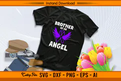Brother of an Angel Hodgkin’s Lymphoma Ribbon SVG Product Image 2